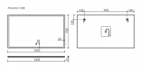 Зеркало SANCOS подсветкой Palace, 1200х700 мм, PA1200