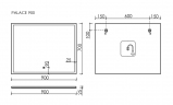 Зеркало SANCOS подсветкой Palace, 900х700 мм, PA900
