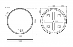 Зеркало SANCOS с подсветкой Bella 1000 мм, BE1000