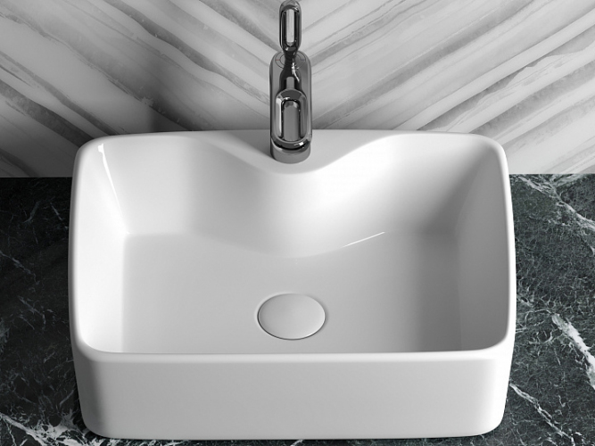 Умывальник CERAMICANOVA Element чаша накладная прямоугольная CN6033