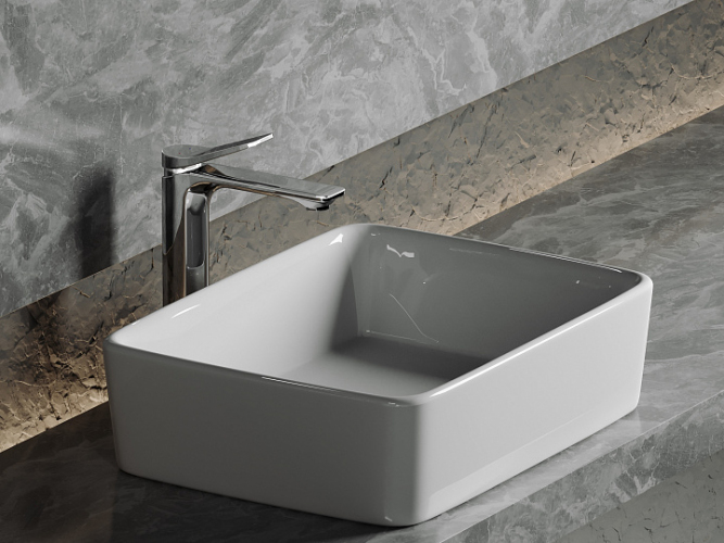 Умывальник CERAMICANOVA Element чаша накладная прямоугольная CN6037