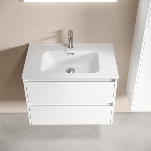 Тумба подвесная SANCOS Libra под раковину, белый глянец 690х450х500мм, LB70W