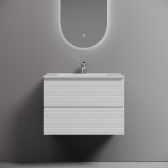 Тумба подвесная SANCOS Folk 690х445х500, c двумя ящиками оснащенными доводчиками, Bianco,FL70W