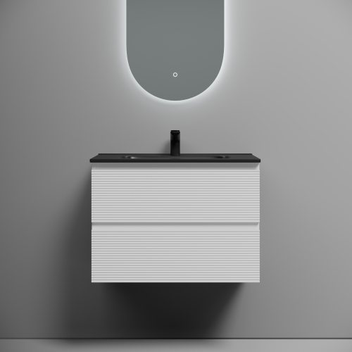 Тумба подвесная SANCOS Folk 690х445х500, c двумя ящиками оснащенными доводчиками, Bianco,FL70W