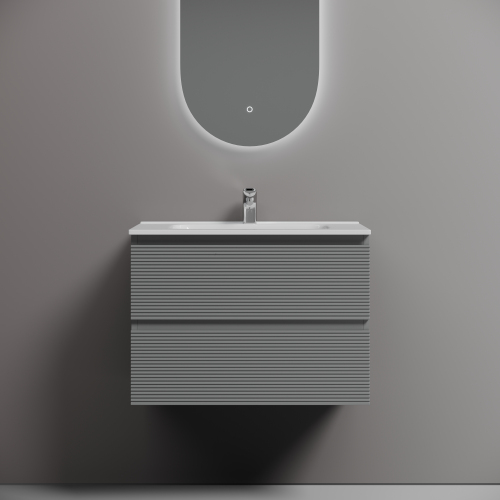 Тумба подвесная SANCOS Folk 690х445х500, c двумя ящиками оснащенными доводчиками, Ergraut soft,FL70ES