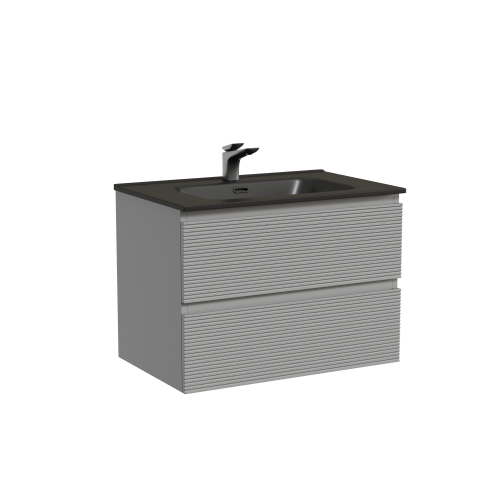 Тумба подвесная SANCOS Folk 690х445х500, c двумя ящиками оснащенными доводчиками, Ergraut soft,FL70ES