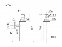 Дозатор SANCOS Base, черный матовый, SC9027MB