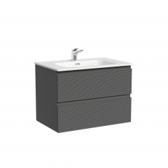 Тумба подвесная SANCOS Folk 690х445х500, c двумя ящиками оснащенными доводчиками, Grey soft,FL70GS