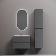 Тумба подвесная SANCOS Folk 690х445х500, c двумя ящиками оснащенными доводчиками, Grey soft,FL70GS