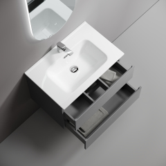 Тумба подвесная SANCOS Folk 690х445х500, c двумя ящиками оснащенными доводчиками, Grey soft,FL70GS