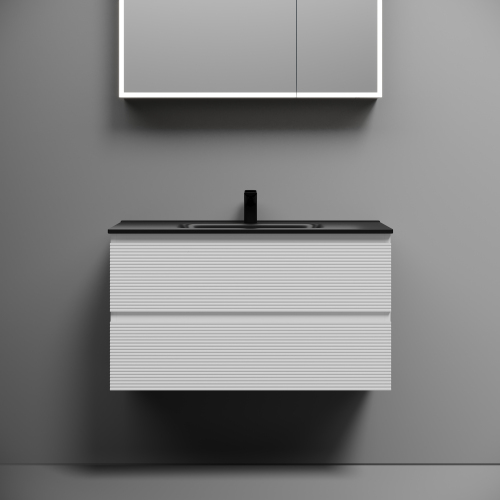 Тумба подвесная SANCOS Folk 890х445х500, c двумя ящиками оснащенными доводчиками, Bianco,FL90W