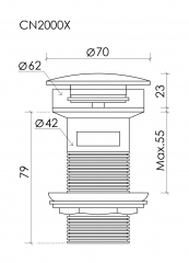 Донный клапан CN2000MBx