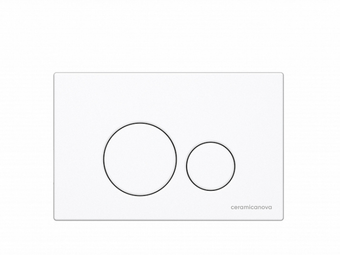 Система инсталляции для унитазов CERAMICANOVA Envision с кнопкой смыва Round цвет белый и креплениями, CN1001W