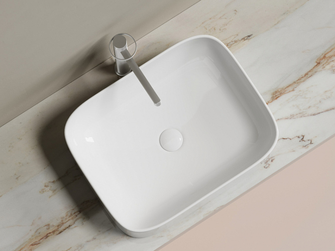 Умывальник CERAMICANOVA Element чаша накладная прямоугольная CN6052