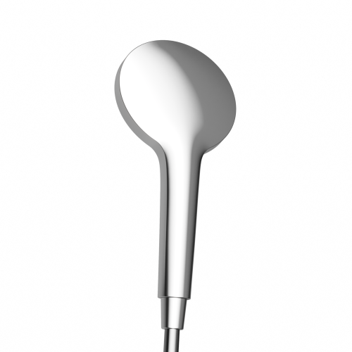 Душевая лейка SANCOS Luna, кнопочное управление, диаметр 120 мм, 3 режима, цвет хром/белый, SC6004CH