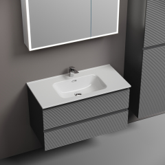 Тумба подвесная SANCOS Folk 890х445х500, c двумя ящиками оснащенными доводчиками, Grey soft,FL90GS