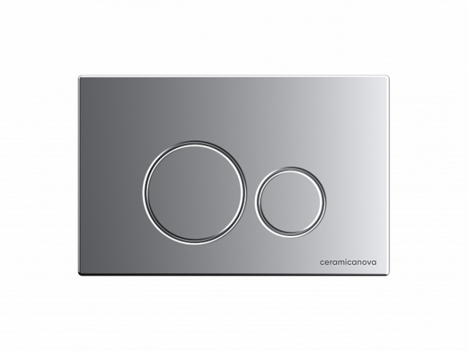 Система инсталляции для унитазов CERAMICANOVA Envision с кнопкой смыва Round цвет хром матовый и креплениями CN1001M