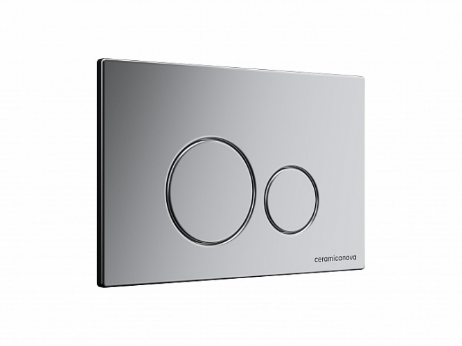 Система инсталляции для унитазов CERAMICANOVA Envision с кнопкой смыва Round цвет хром матовый и креплениями CN1001M