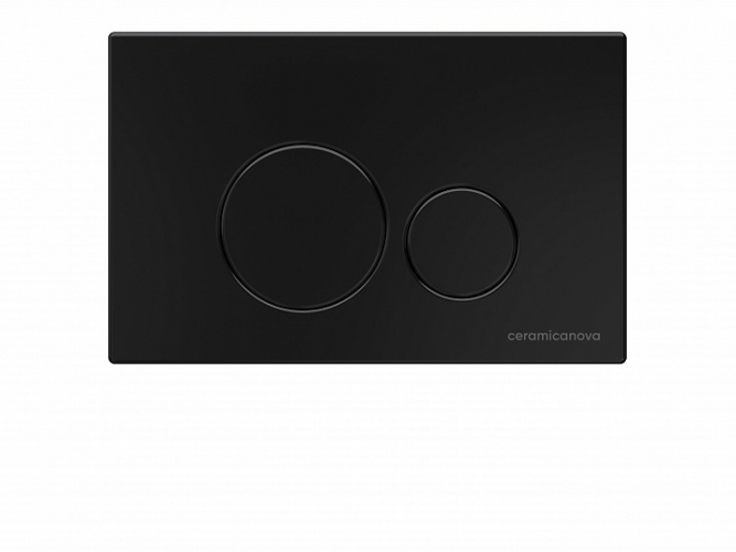 Система инсталляции для унитазов CERAMICANOVA Envision с кнопкой смыва Round цвет чёрный матовый и креплениями, CN1001B