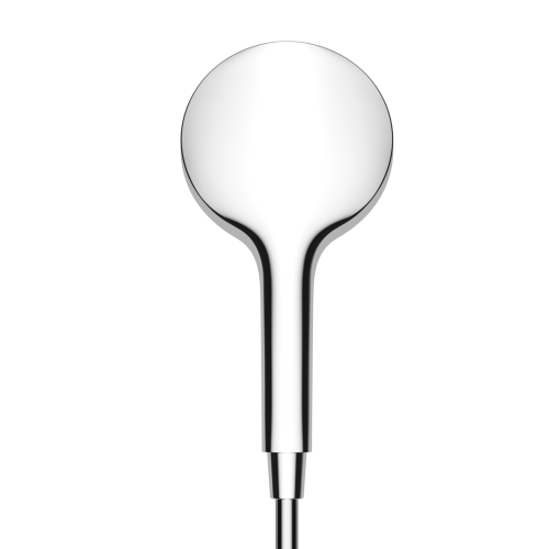 Душевая лейка SANCOS Nok round, кнопочное управление, диаметр 130 мм, 3 режима, цвет хром/белый, SC6001CH-W