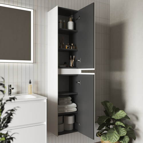 Шкаф-пенал SANCOS Cento подвесной, белый глянец 350х300х1600, PCN35W