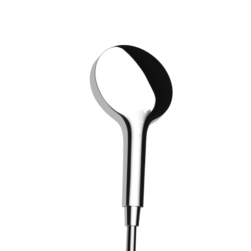 Душевая лейка SANCOS Nok round, кнопочное управление, диаметр 130 мм, 3 режима, цвет хром/черный матовый, арт SC6001CH-B, SC6001CH-B