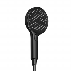 Душевая лейка SANCOS Nok round, кнопочное управление, диаметр 130 мм, 3 режима, цвет черный матовый, SC6001MB