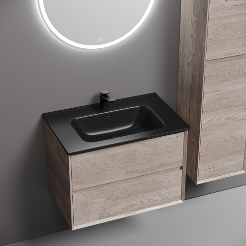 Тумба подвесная SANCOS Marmi 2.0 690х445х520 с двумя ящиками оснащенными доводчиками скрытого монтажа, дуб галифакс натуральный, MR2.070EG