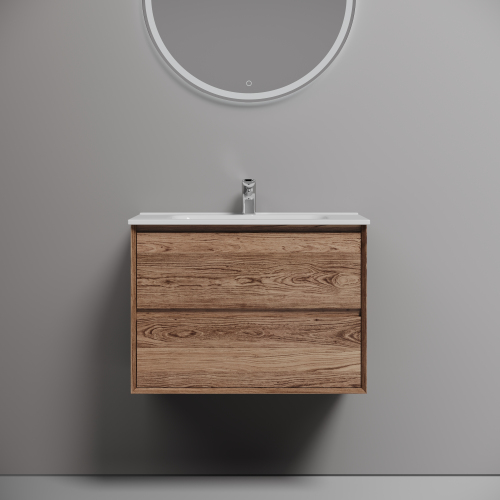 Тумба подвесная SANCOS Marmi 2.0 690х445х520 с двумя ящиками оснащенными доводчиками скрытого монтажа, дуб чарльстон,MR2.070ECH