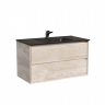 Тумба подвесная SANCOS Marmi 2.0 890х445х520 с двумя ящиками оснащенными доводчиками скрытого монтажа, дуб галифакс натуральный, MR2.090EG