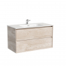 Тумба подвесная SANCOS Marmi 2.0 890х445х520 с двумя ящиками оснащенными доводчиками скрытого монтажа, дуб галифакс натуральный, MR2.090EG