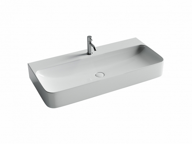 Умывальник CERAMICANOVA AURA с 1 отверстием для смесителя, без перелива CN2007