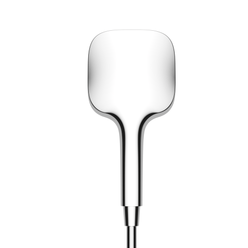 Душевая лейка SANCOS Nok square, кнопочное управление, 125x125 мм, 3 режима, цвет хром/черный матовый, SC6002CH-B