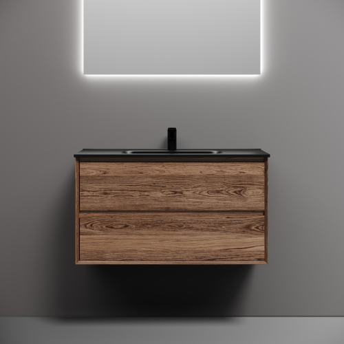 Тумба подвесная SANCOS Marmi 2.0 890х445х520 с двумя ящиками оснащенными доводчиками скрытого монтажа, дуб чарльстон,MR2.090ECH