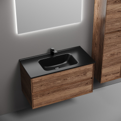 Тумба подвесная SANCOS Marmi 2.0 890х445х520 с двумя ящиками оснащенными доводчиками скрытого монтажа, дуб чарльстон,MR2.090ECH