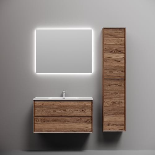 Тумба подвесная SANCOS Marmi 2.0 890х445х520 с двумя ящиками оснащенными доводчиками скрытого монтажа, дуб чарльстон,MR2.090ECH