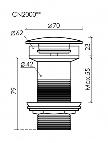Донный клапан CN2000MW