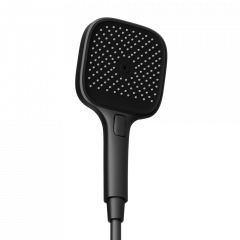 Душевая лейка SANCOS Nok square, кнопочное управление, 125x125 мм, 3 режима, цвет черный матовый, SC6002MB