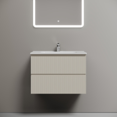 Тумба подвесная SANCOS Snob R 690х445х500, c двумя ящиками оснащенными доводчиками, Beige Soft ,SNR70CE