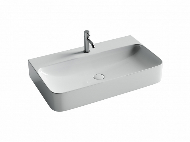 Умывальник CERAMICANOVA AURA с 1 отверстием для смесителя, без перелива CN2006