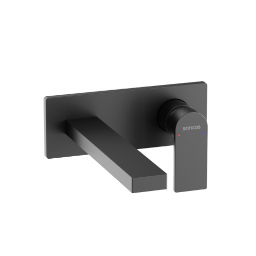 Смеситель для раковины SANCOS Studio c внутренней частью, черный матовый, SC9017MB