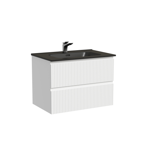 Тумба подвесная SANCOS Snob R 690х445х500, c двумя ящиками оснащенными доводчиками, Bianco,SNR70W