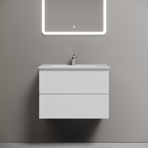 Тумба подвесная SANCOS Snob R 690х445х500, c двумя ящиками оснащенными доводчиками, Bianco,SNR70W