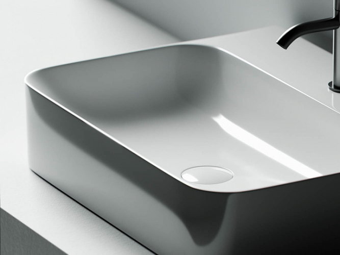 Умывальник CERAMICANOVA AURA с одним отверстием для смесителя CN2001