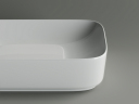 Умывальник CERAMICANOVA Element чаша накладная прямоугольная с керамической накладкой на сливное отверстие CN5021