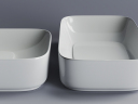 Умывальник CERAMICANOVA Element чаша накладная прямоугольная с керамической накладкой на сливное отверстие CN5021