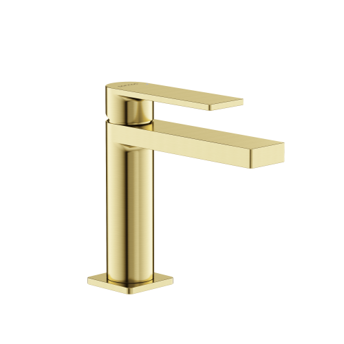 Смеситель для раковины SANCOS Studio, брашированное золото, PVD покрытие, SC9015BG