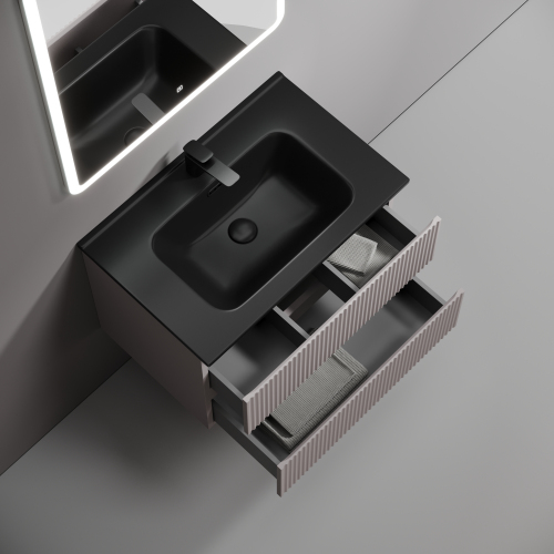 Тумба подвесная SANCOS Snob R 690х445х500, c двумя ящиками оснащенными доводчиками, Doha Soft,SNR70SM