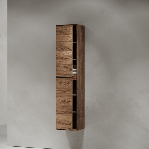 Шкаф-пенал SANCOS Marmi 1.0 подвесной, дуб чарльстон 350х300х1600, PMR35ECH