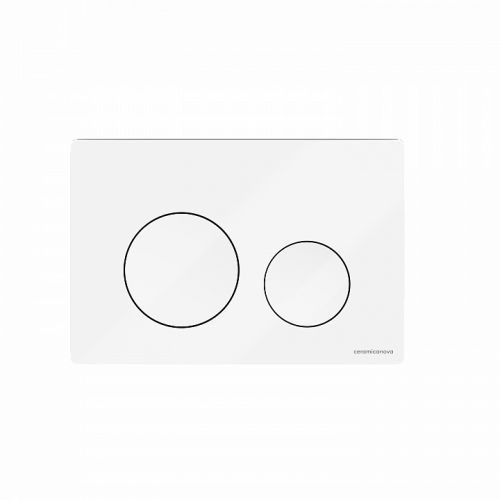 Кнопка смыва Balance, клавиши Circle, цвет белый глянцевый, CN12-001W